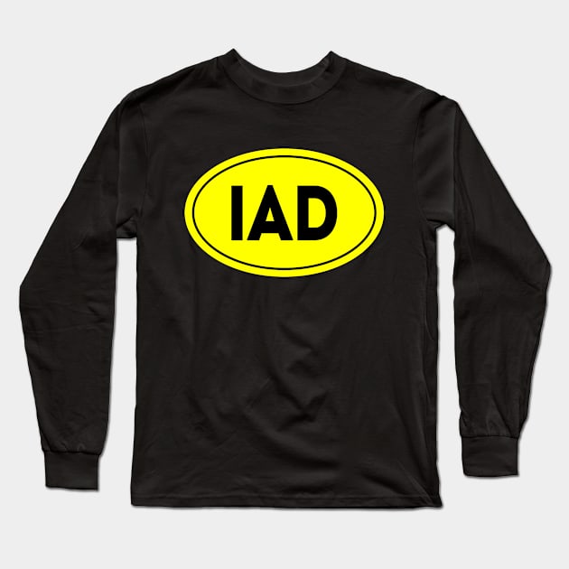 IAD Airport Code Washington Dulles International Airport USA Long Sleeve T-Shirt by VFR Zone